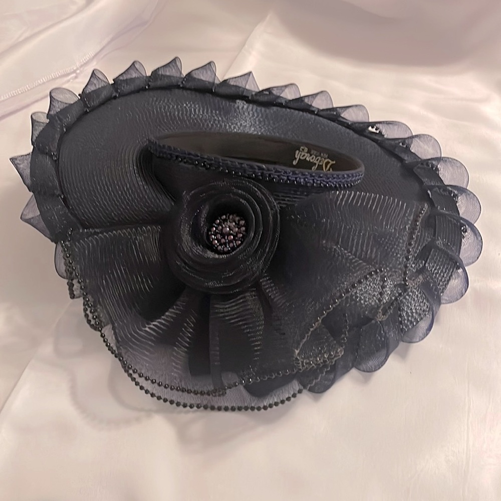 Elegant Navy Blue Church Hat